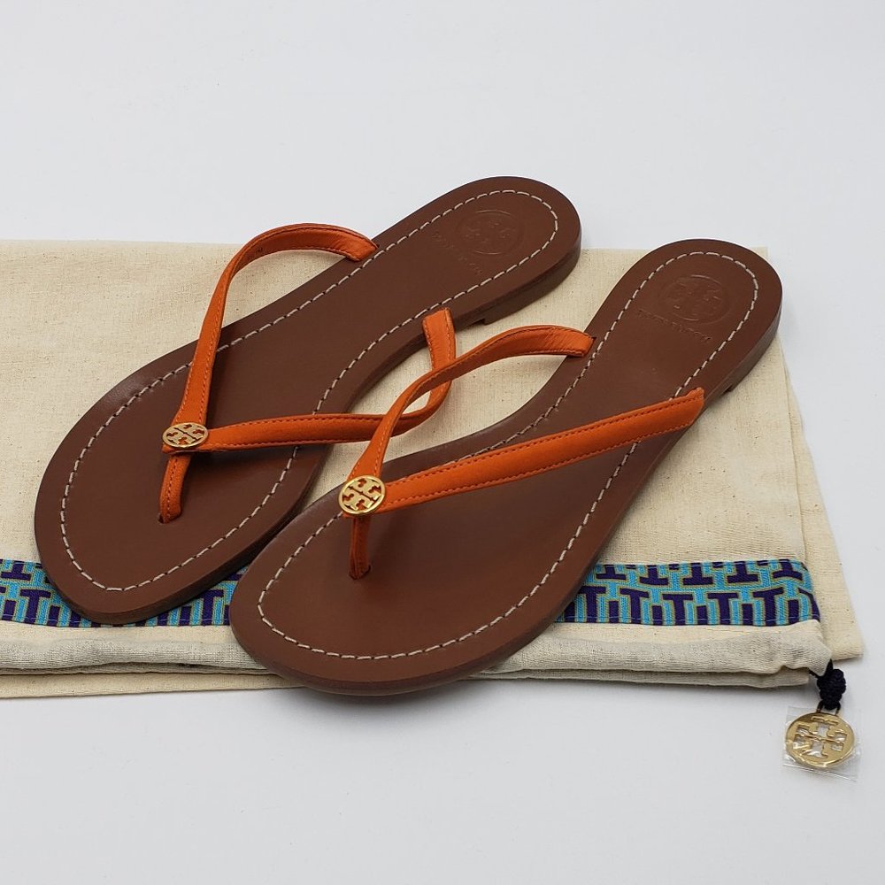 New Tory Burch Orange Liana Sandals 7M